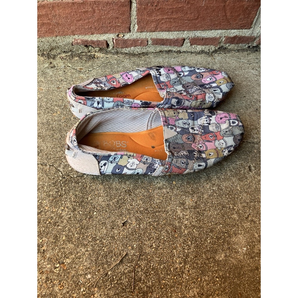 Bobs by Skechers Wag Party Dogs Puppies Alpargata Flat Slip On Shoes Women's 6